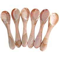 Marycrafts Juego De 6 Cuchara De Concha De Nácar Para Caviar Huevos Pescado
